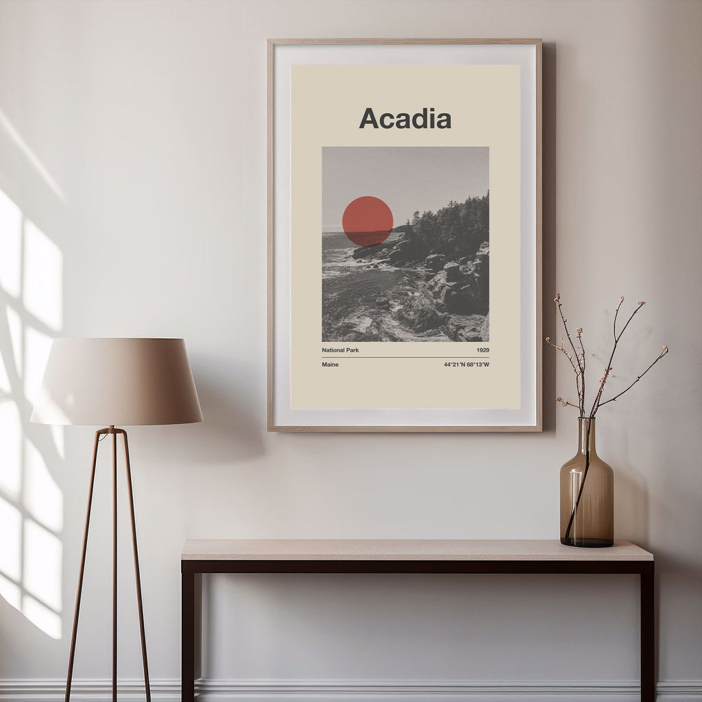 Acadia National Park Poster Poster - Vintage Travel Wall Art
