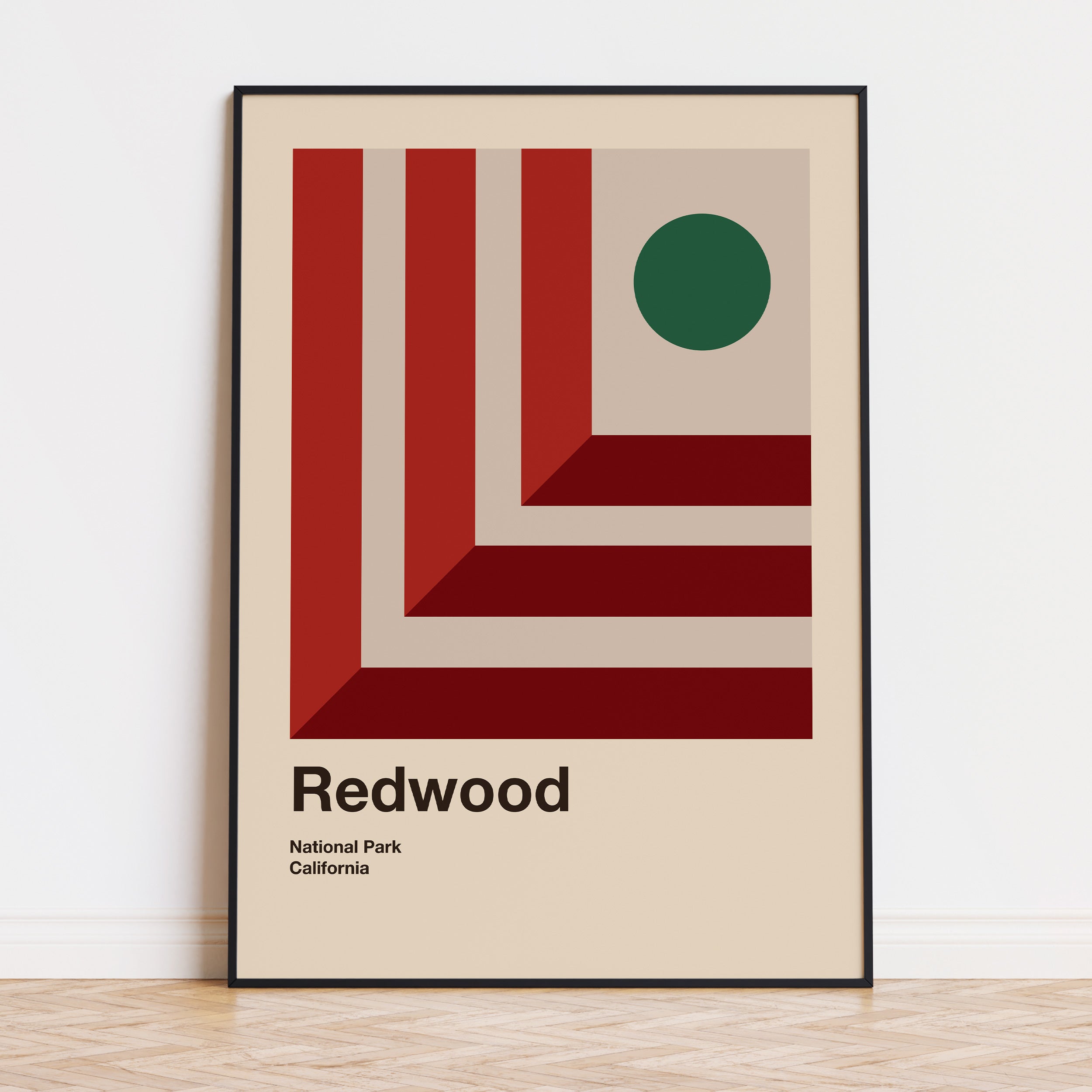 Redwood National Park Poster Poster - Vintage Travel Wall Art