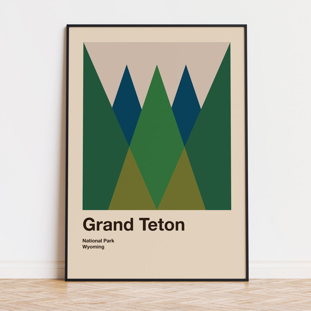 Grand Teton National Park Poster Poster - Vintage Travel Wall Art