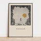 Print art of the classic movie The Goonies featuring kids on an island and a pirate ship including quotes
