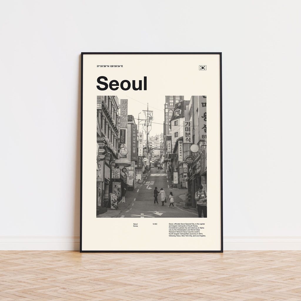 Seoul City Poster Inspired Movie Poster - Mid-Century Wall Art