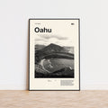 Oahu City Poster Inspired Movie Poster - Mid-Century Wall Art