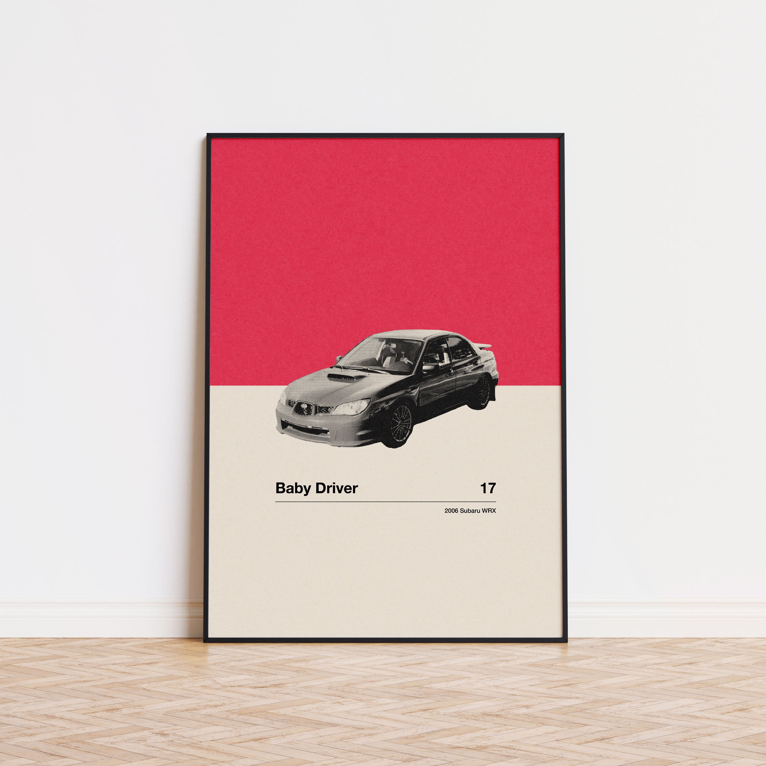 Baby Driver Car Poster Inspired Movie Poster - Mid-Century Wall Art