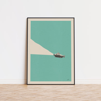 The Life Aquatic with Steve Zissou Inspired Poster | Minimalist Art Print | Retro Art Print | Wall Art | Housewarming Gift | Wes Anderson Movie Poster