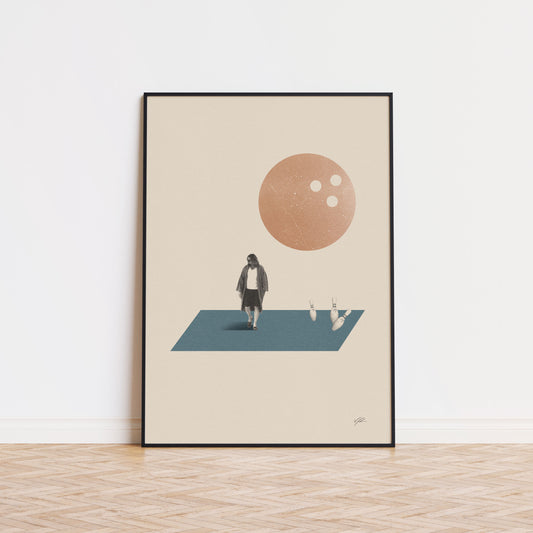 The Big Lebowski Inspired Movie Poster | Mid Century Modern Poster | Minimalist Poster | Retro Art Print | Wall Art | Classic Movie Poster