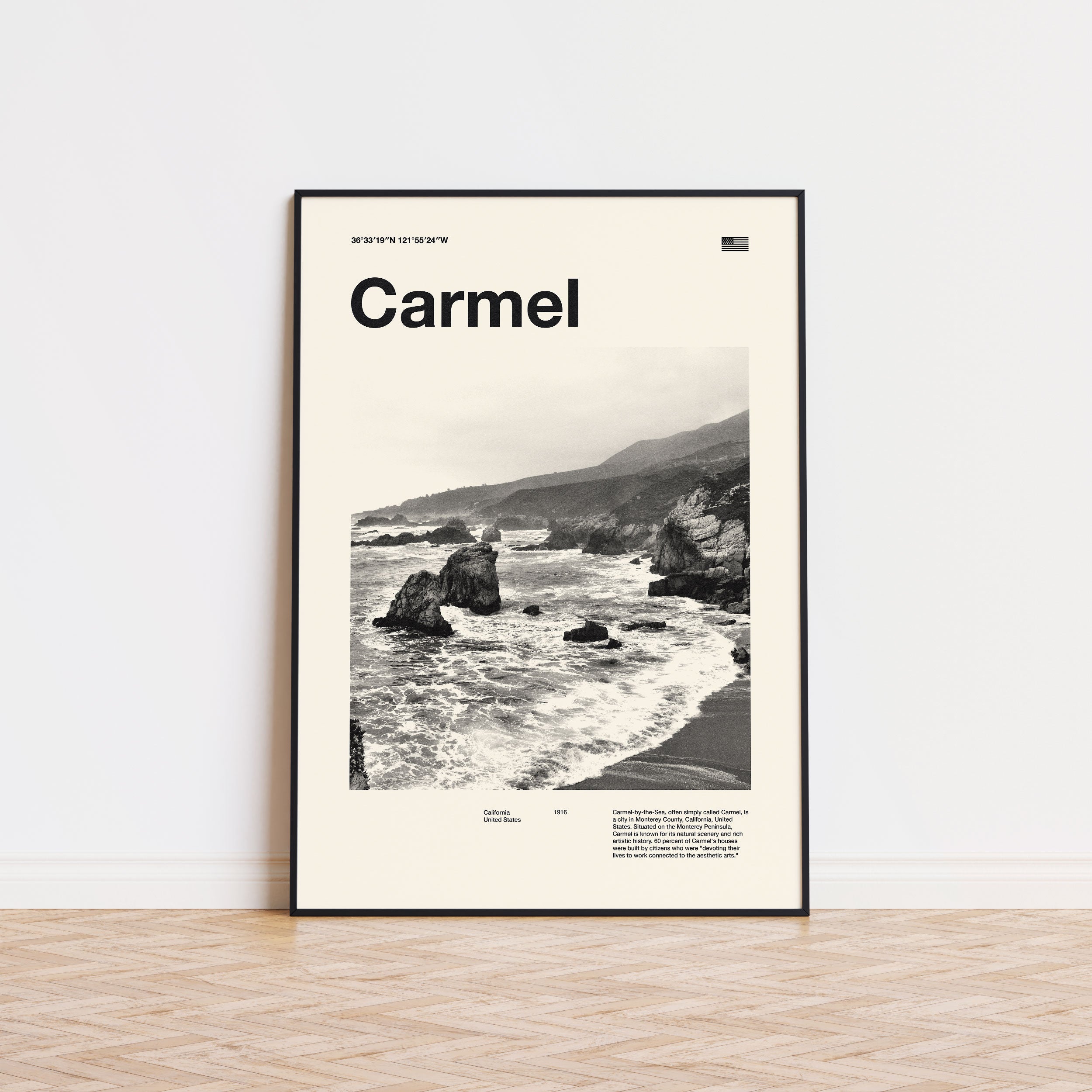 Carmel by the sea City Poster Inspired Movie Poster