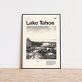 Lake Tahoe City Poster Inspired Movie Poster - Mid-Century Wall Art