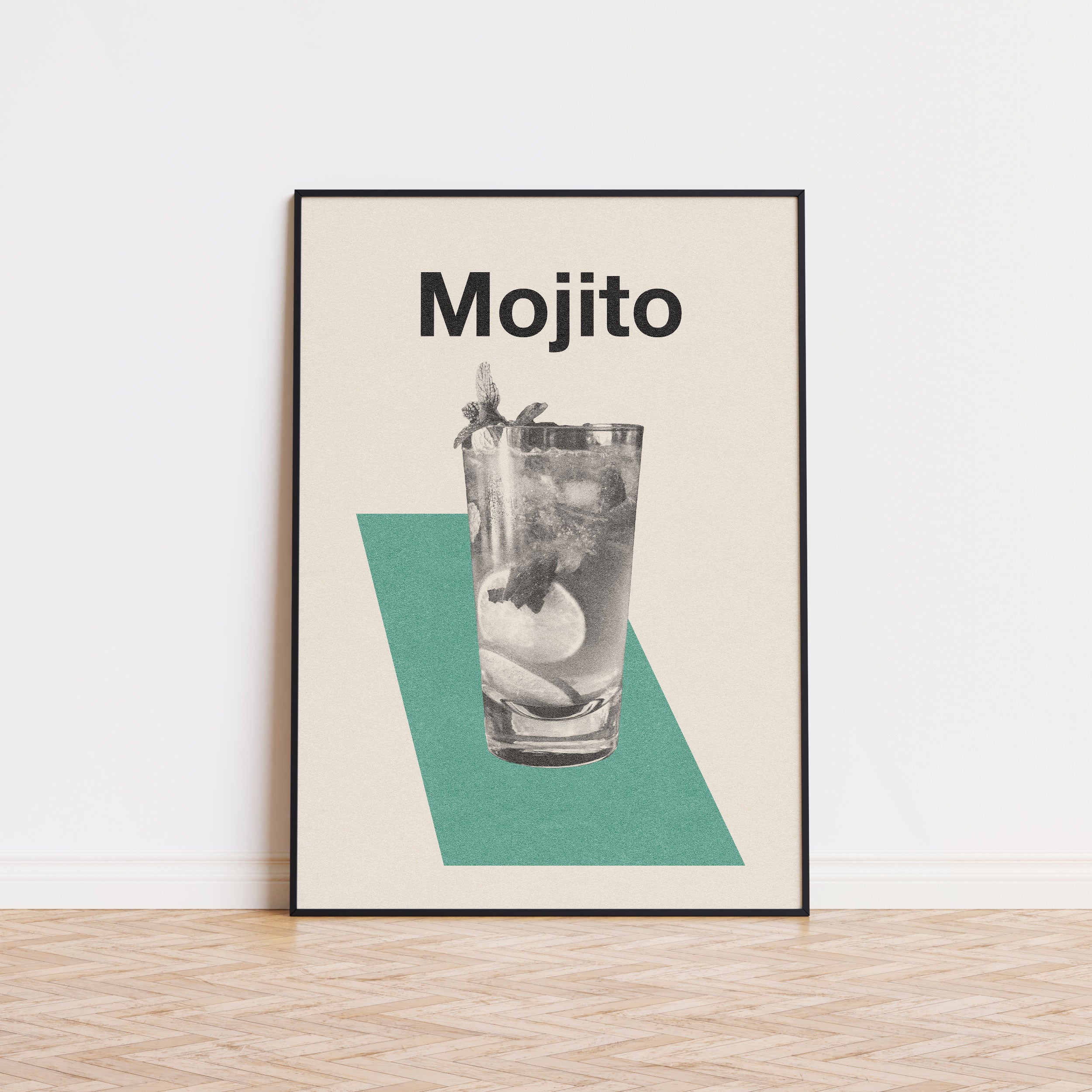 Mojito Cocktails Poster Inspired Movie Poster - Mid-Century Wall Art