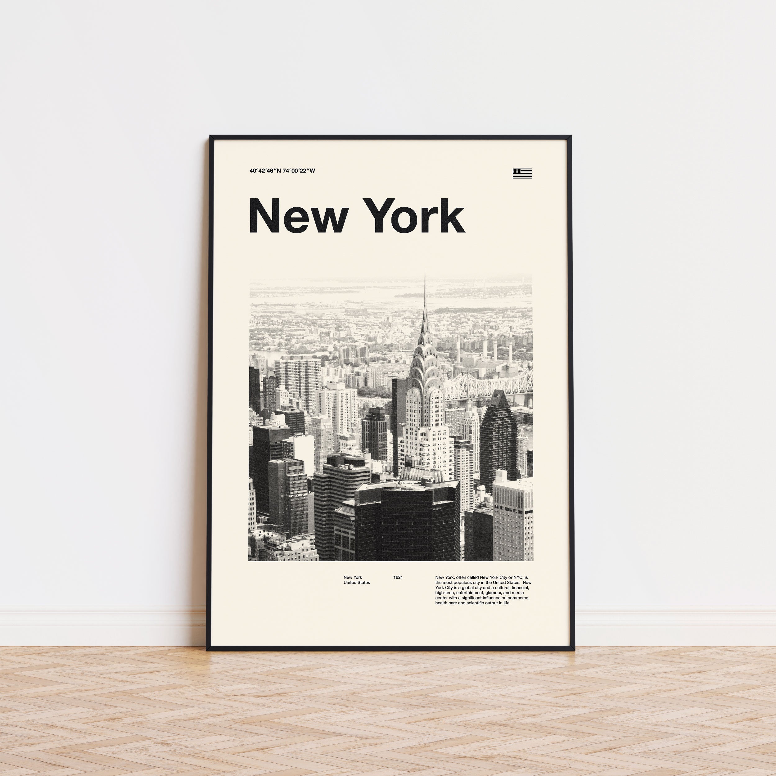 New York City Poster Inspired Movie Poster - Mid-Century Wall Art