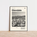 Glendale City Poster Inspired Movie Poster - Mid-Century Wall Art