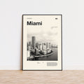 Miami City Poster Inspired Movie Poster - Mid-Century Wall Art
