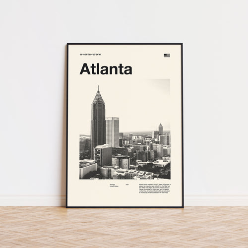 Atlanta City Poster Inspired Movie Poster - Mid-Century Wall Art