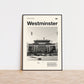Westminster Print | Westminster Poster | Westminster Wall Art | Mid Century Poster | Travel Print Art | California