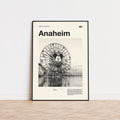 Anaheim City Poster Inspired Movie Poster - Mid-Century Wall Art