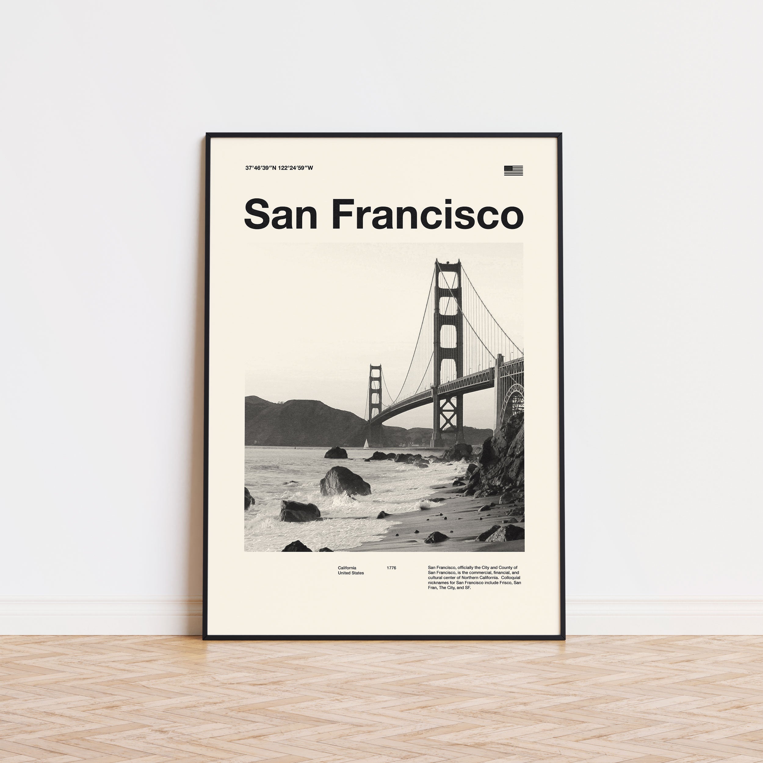 San Francisco City Poster Inspired Movie Poster - Mid-Century Wall Art