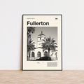 Fullerton City Poster Inspired Movie Poster - Mid-Century Wall Art