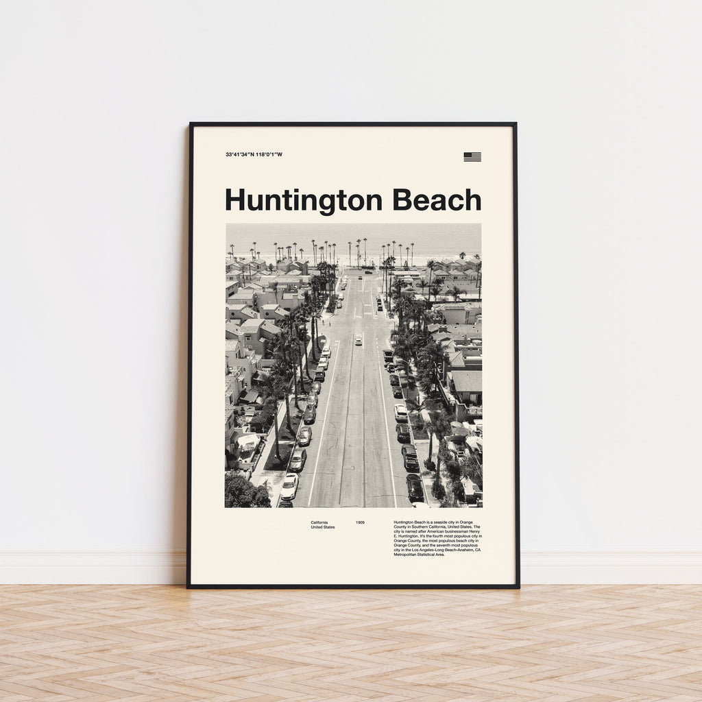 Newport Beach City Poster Inspired Movie Poster - Mid-Century Wall Art