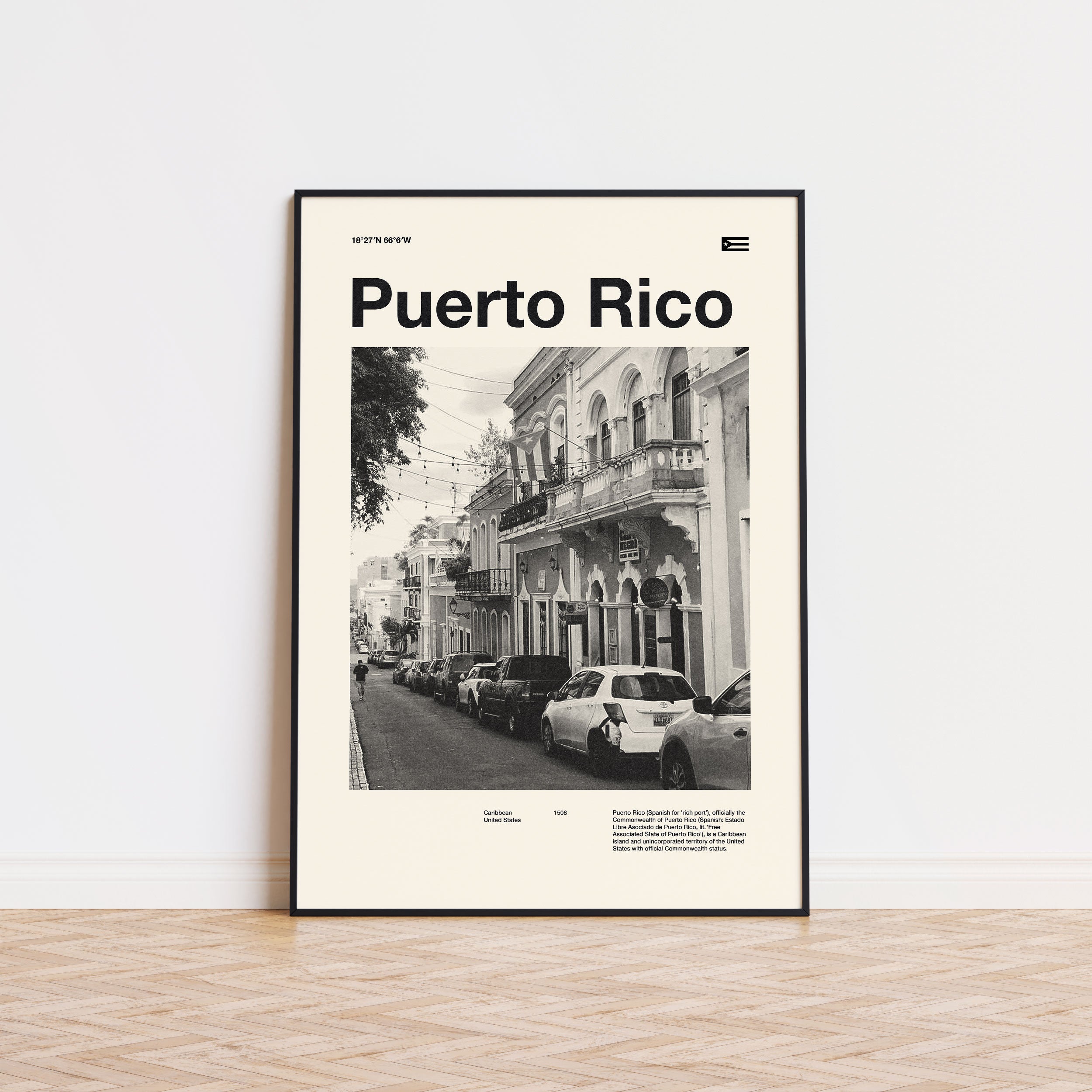 Puerto Rico City Poster Inspired Movie Poster - Mid-Century Wall Art