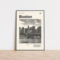 Boston City Poster Inspired Movie Poster - Mid-Century Wall Art