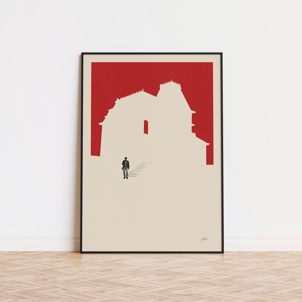 Psycho Inspired Movie Poster - Mid-Century Wall Art