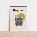 Negroni Cocktails Poster Inspired Movie Poster - Mid-Century Wall Art