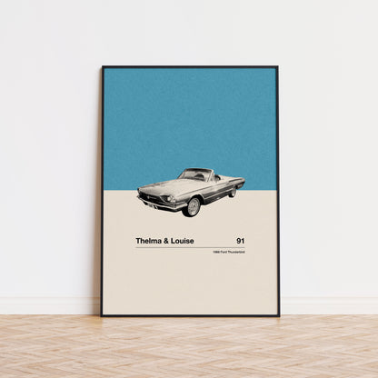 Thelma & Louise Inspire Poster | Car in Movie Poster | Mid Century Modern Poster | Minimalist Poster | Retro Art Print | Classic Movie