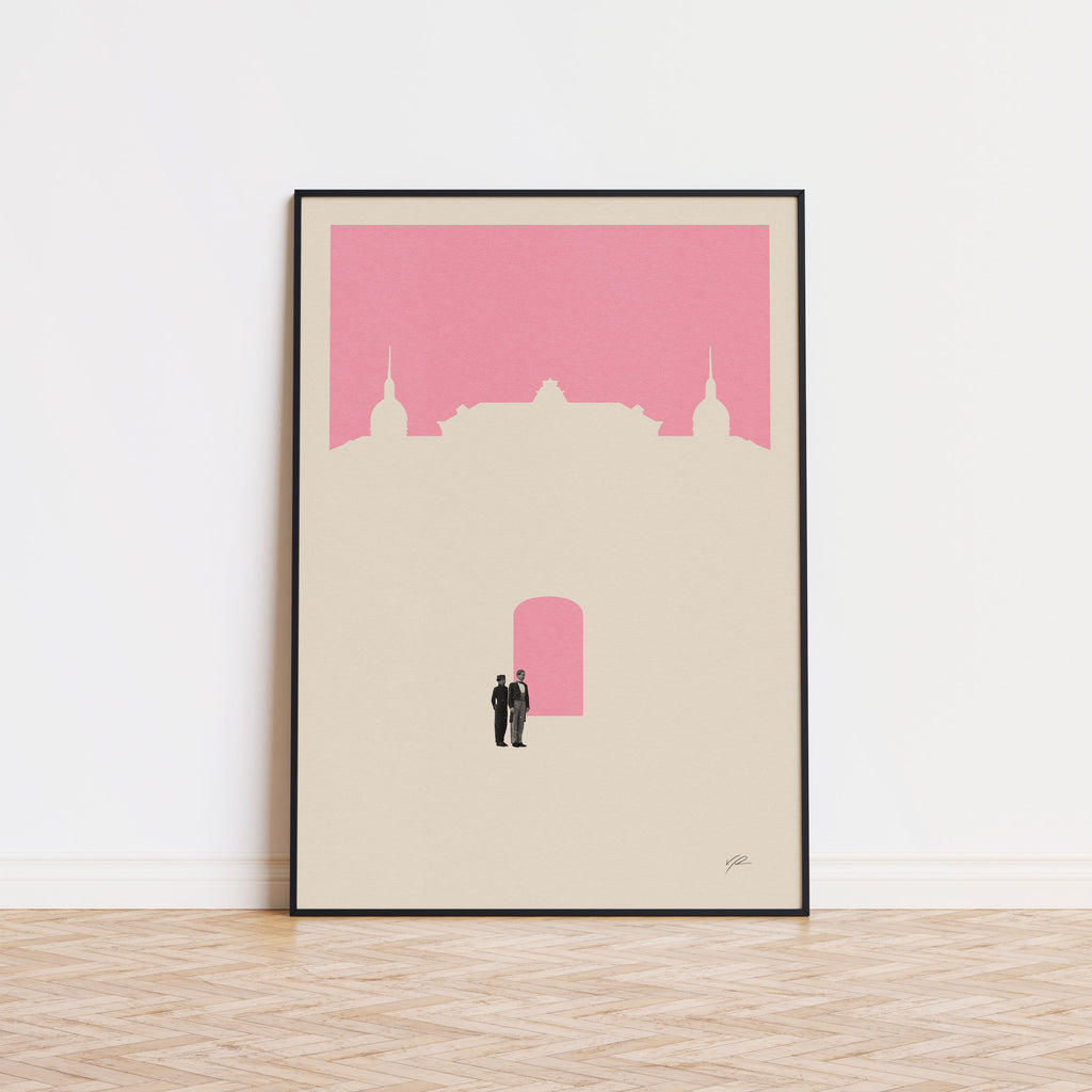 The Grand Budapest Hotel Inspired Movie Poster - Mid-Century Wall Art