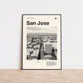 San Jose City Poster Inspired Movie Poster - Mid-Century Wall Art