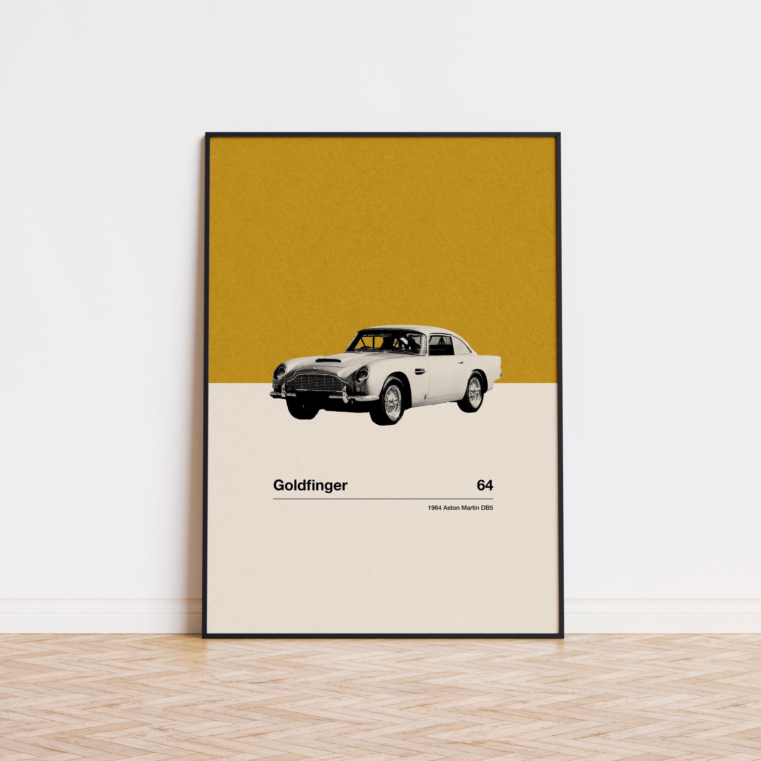 Goldfinger Car Poster Inspired Movie Poster - Mid-Century Wall Art