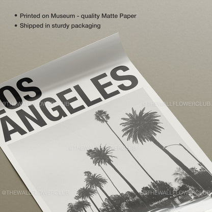 Los Angeles Art Print | Los Angeles Poster | Los Angeles Wall Art | Mid Century Poster | Travel Print Art | California