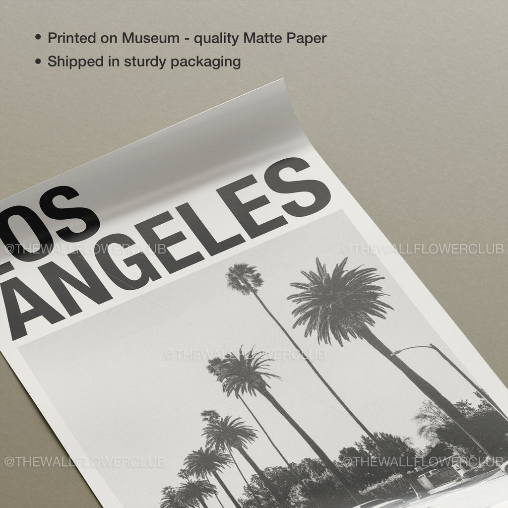Los Angeles Art Print Inspired Movie Poster - Mid-Century Wall Art