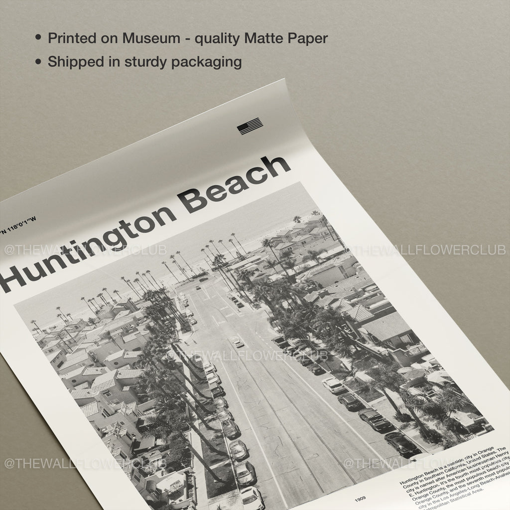 Newport Beach City Poster Inspired Movie Poster - Mid-Century Wall Art