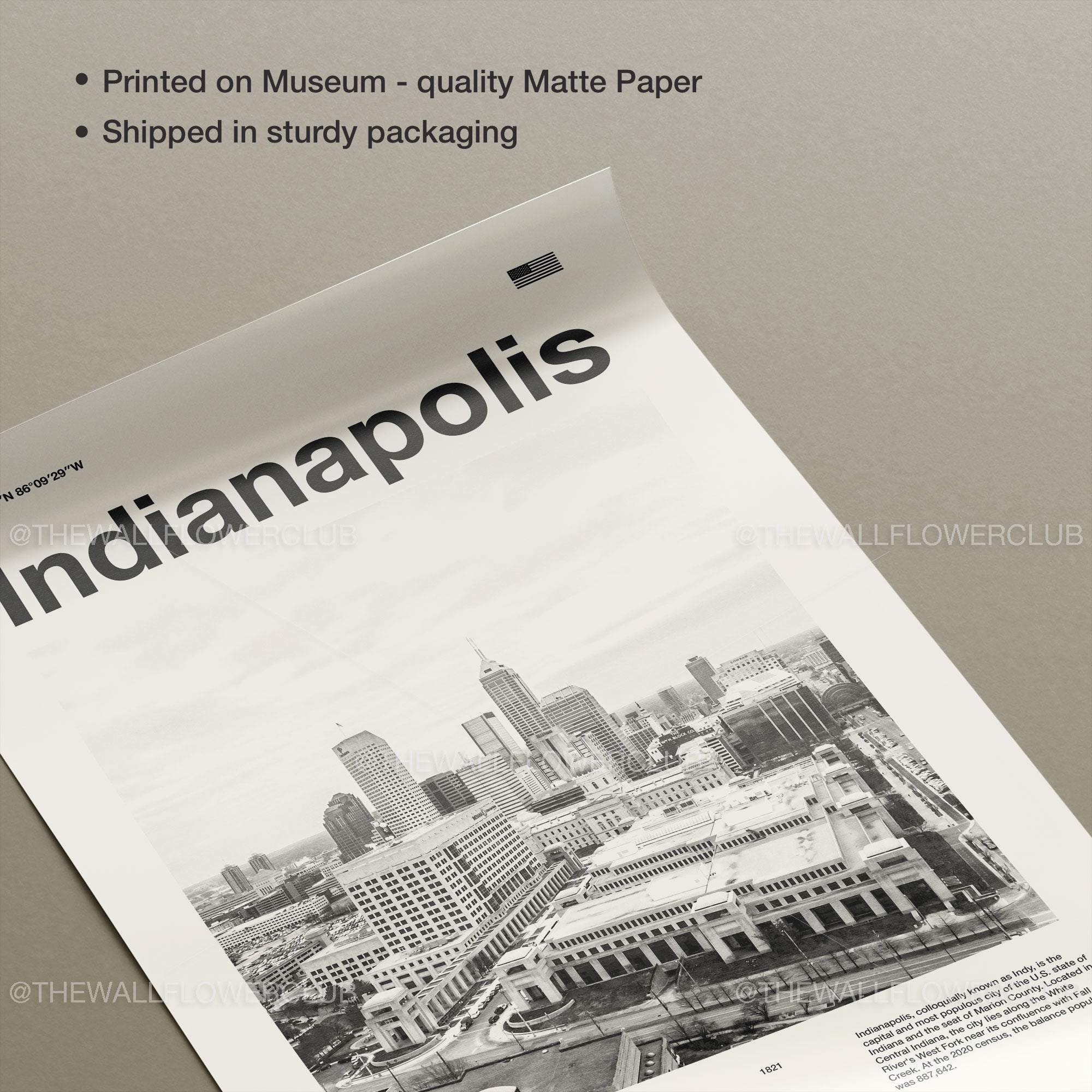 Indianapolis Inspired Movie Poster - Mid-Century Wall Art