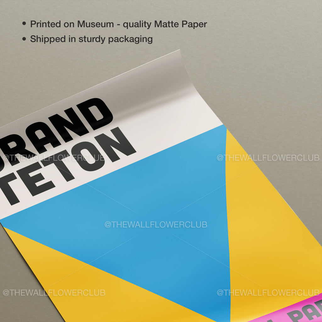 Grand Teton National Park Poster - Vintage Travel Wall Art
