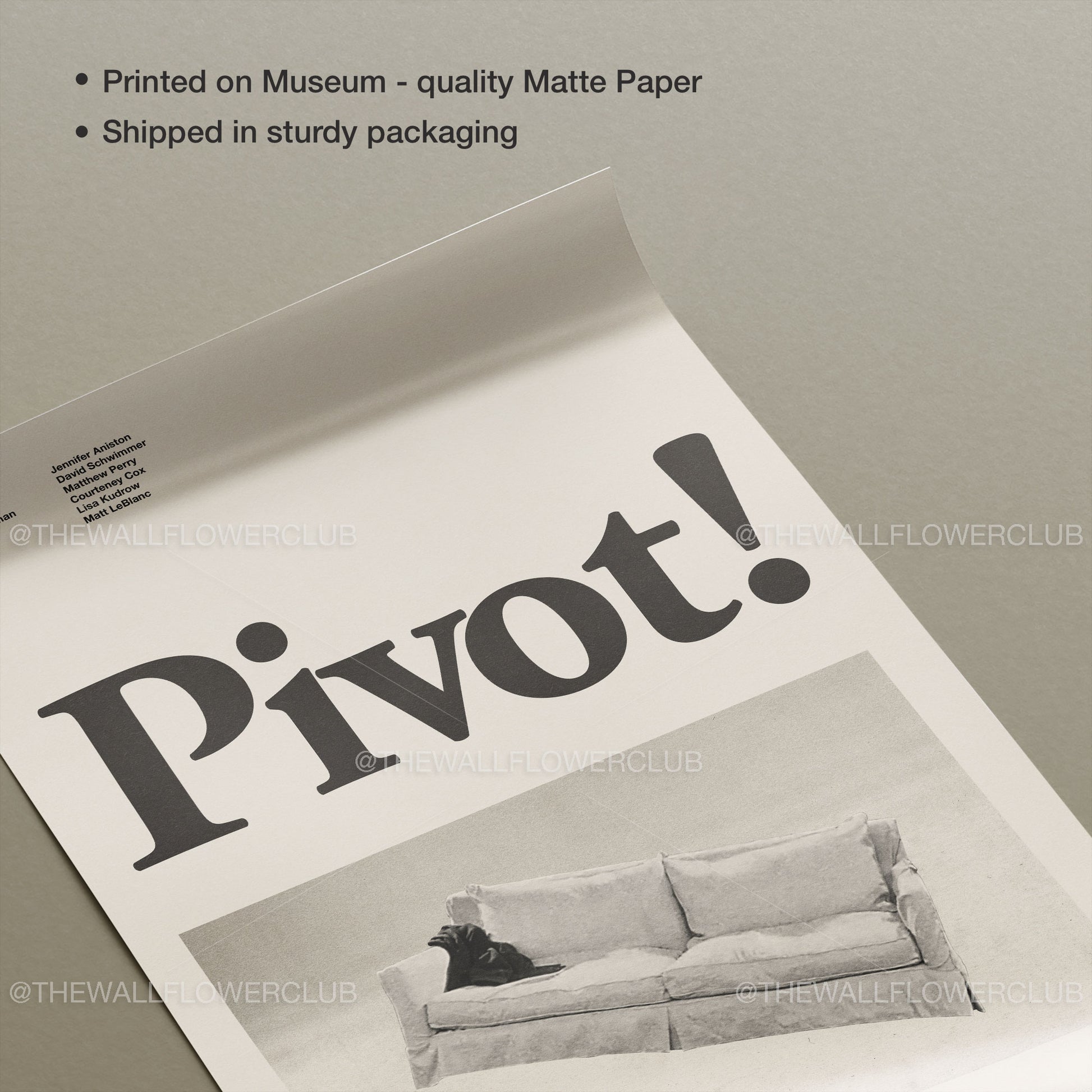 Pivot Friends Inspired Movie Poster - Mid-Century Wall Art