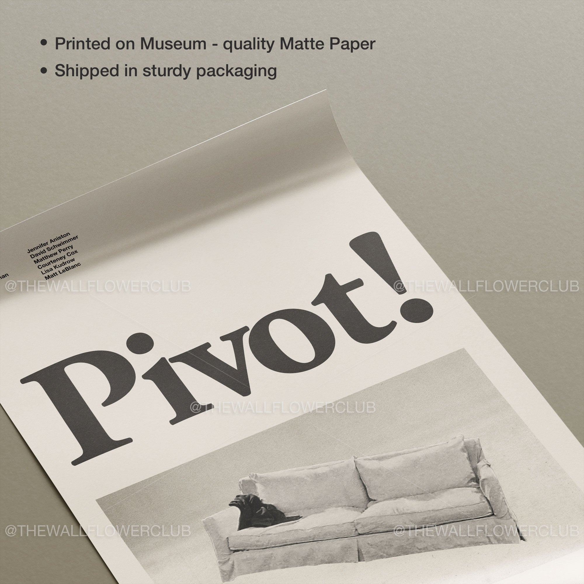 Pivot Friends Inspired Movie Poster - Mid-Century Wall Art