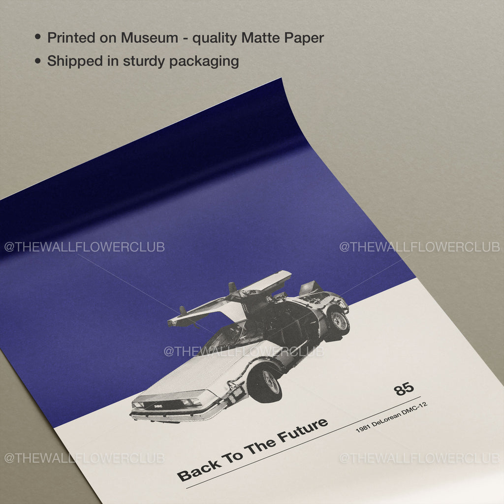 Back To The Future Car Poster Inspired Movie Poster