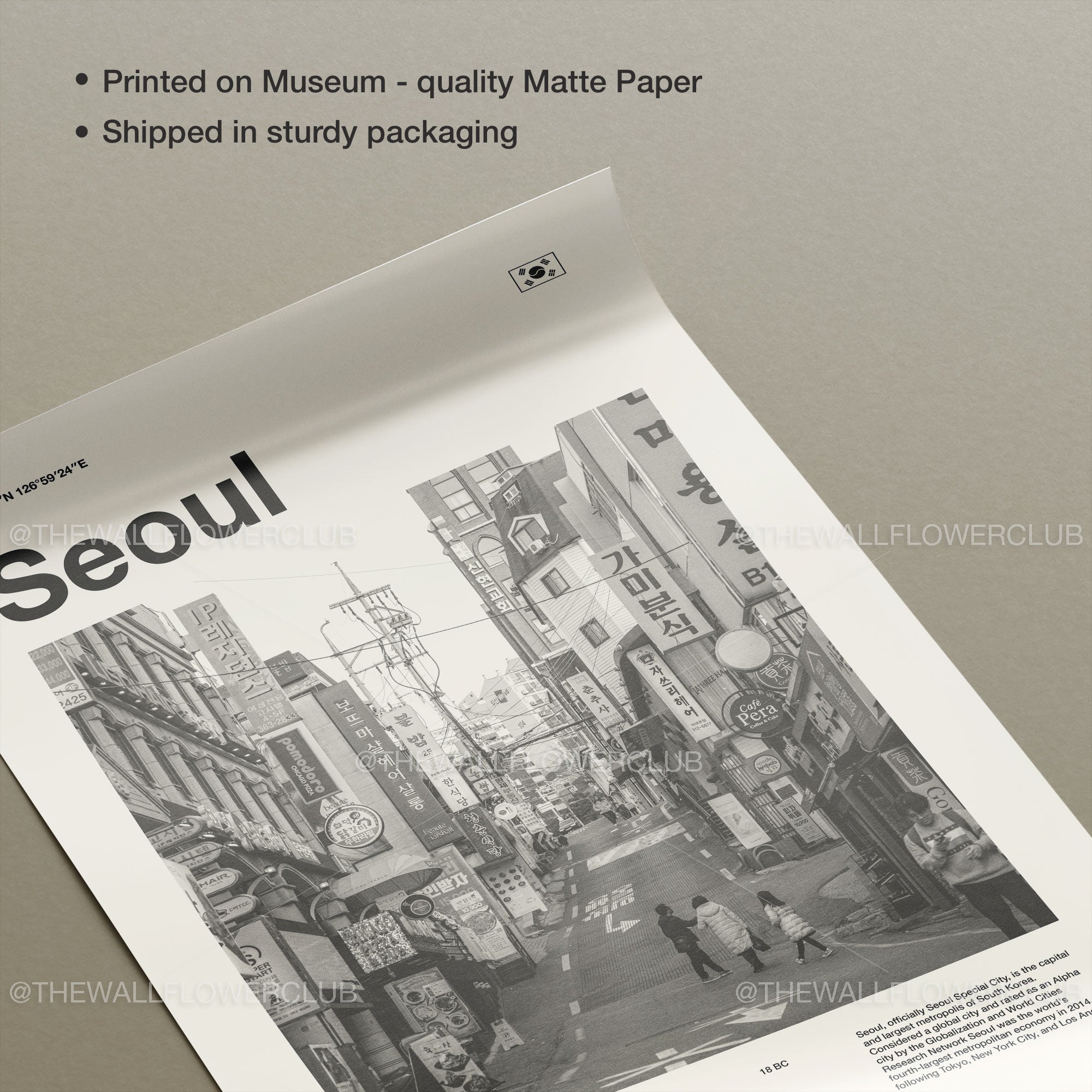 Seoul City Poster Inspired Movie Poster - Mid-Century Wall Art