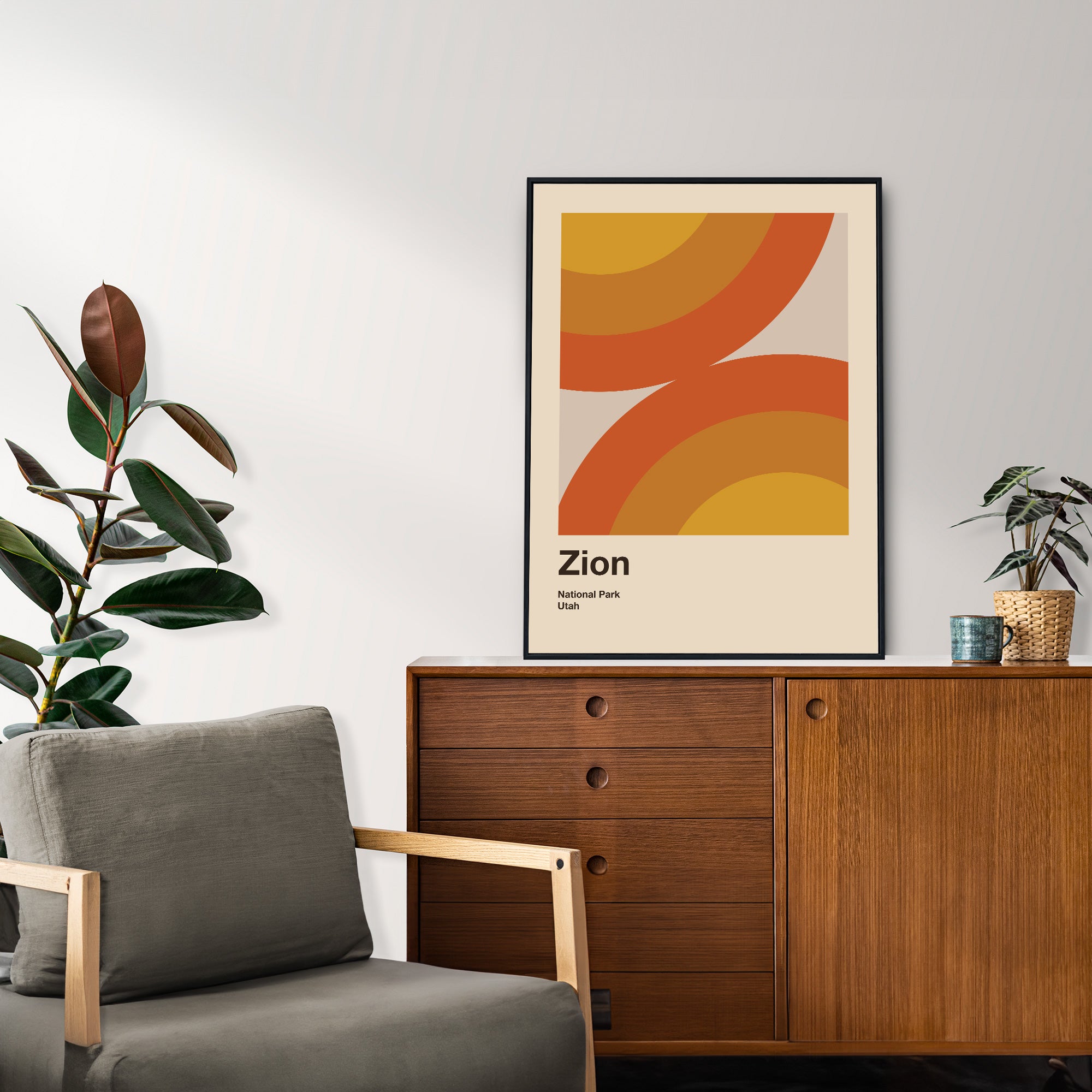Zion National Park Poster Poster - Vintage Travel Wall Art