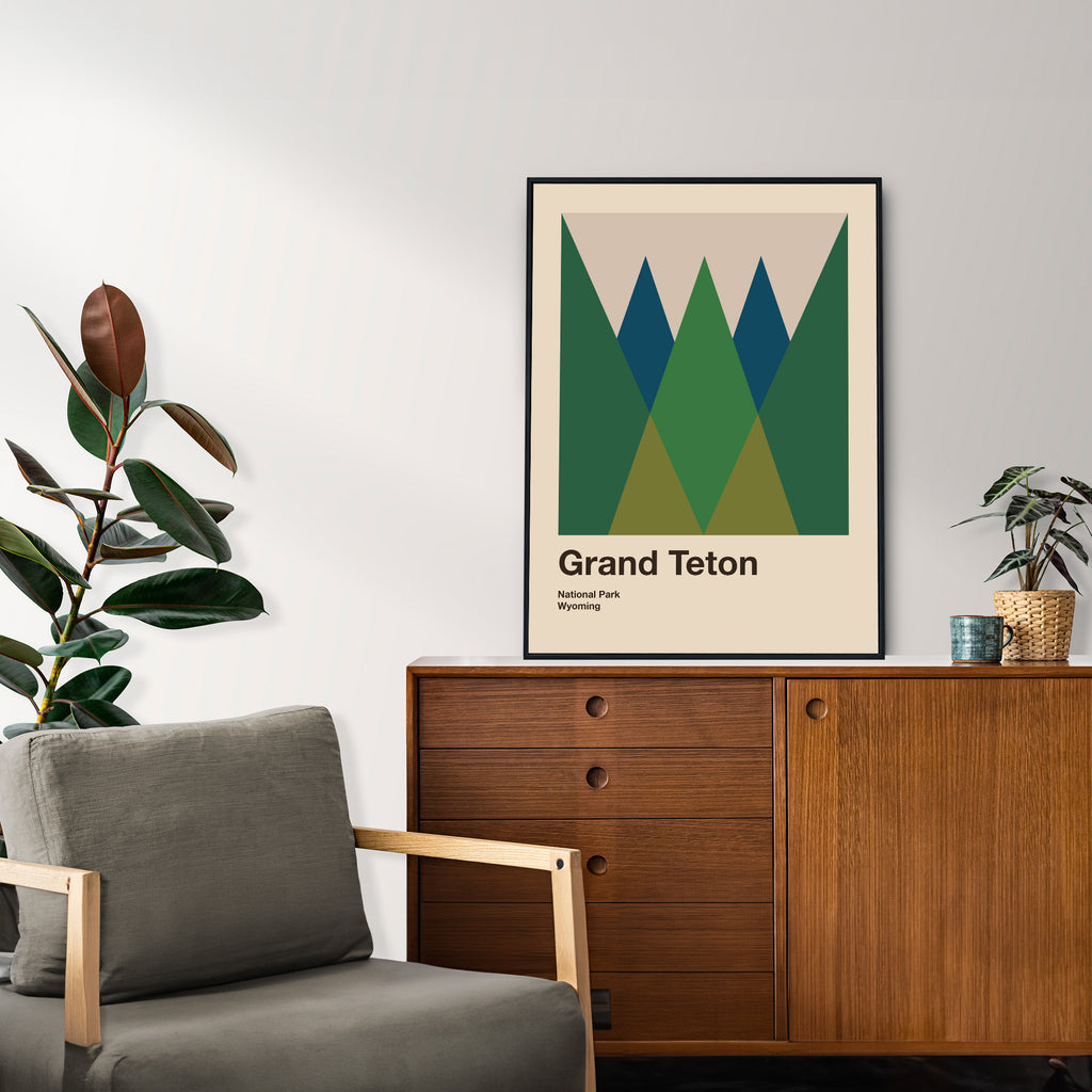 Grand Teton National Park Poster Poster - Vintage Travel Wall Art