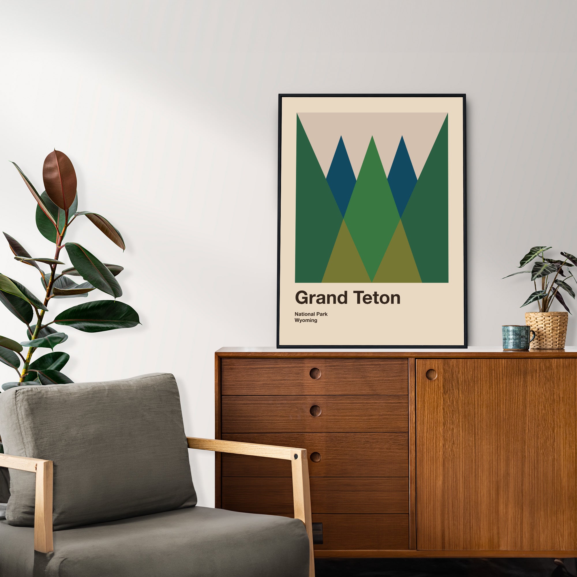 Grand Teton National Park Poster Poster - Vintage Travel Wall Art