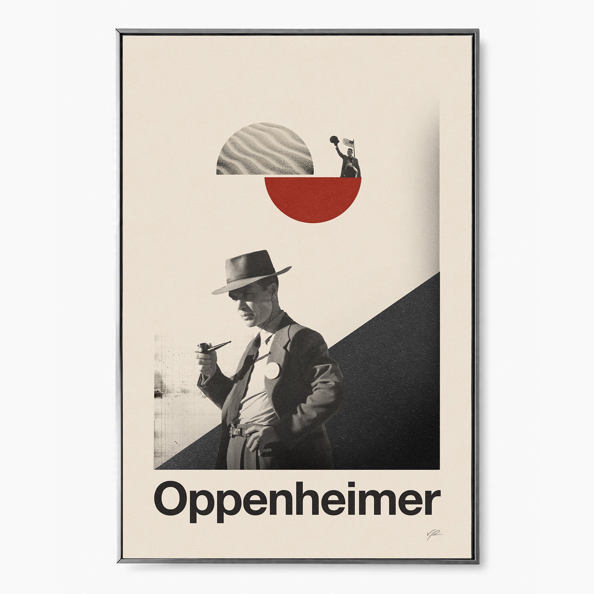 Oppenheimer Movie Poster Inspired Movie Poster - Mid-Century Wall Art