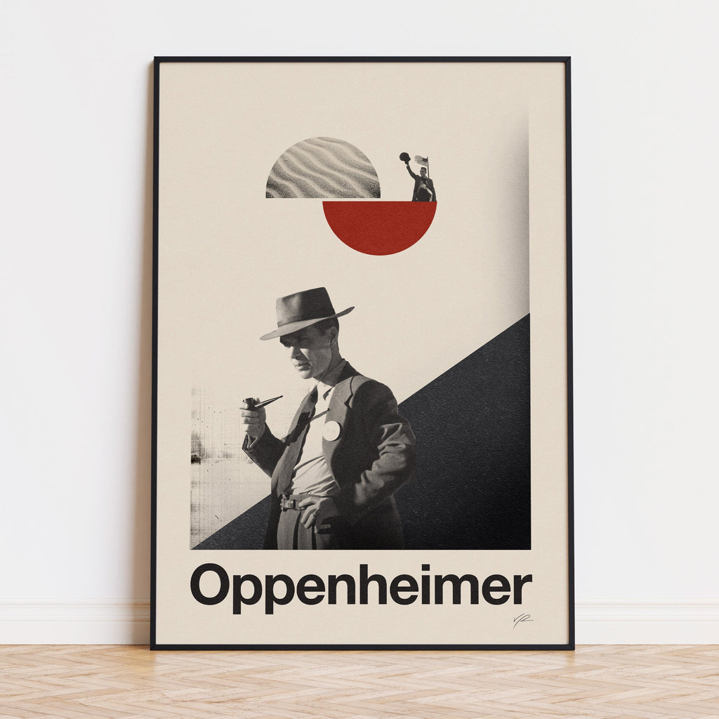Oppenheimer Movie Poster Inspired Movie Poster - Mid-Century Wall Art