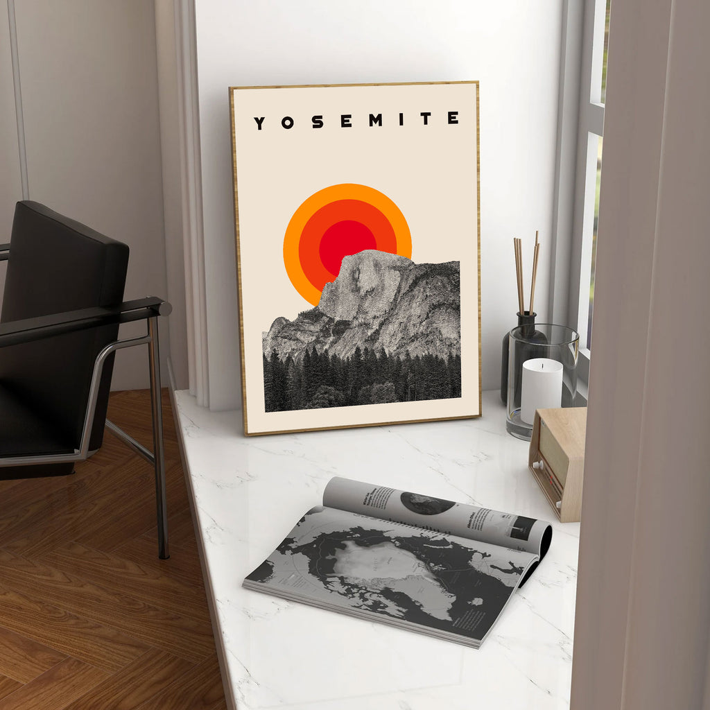 Yosemite National Park Poster Poster - Vintage Travel Wall Art