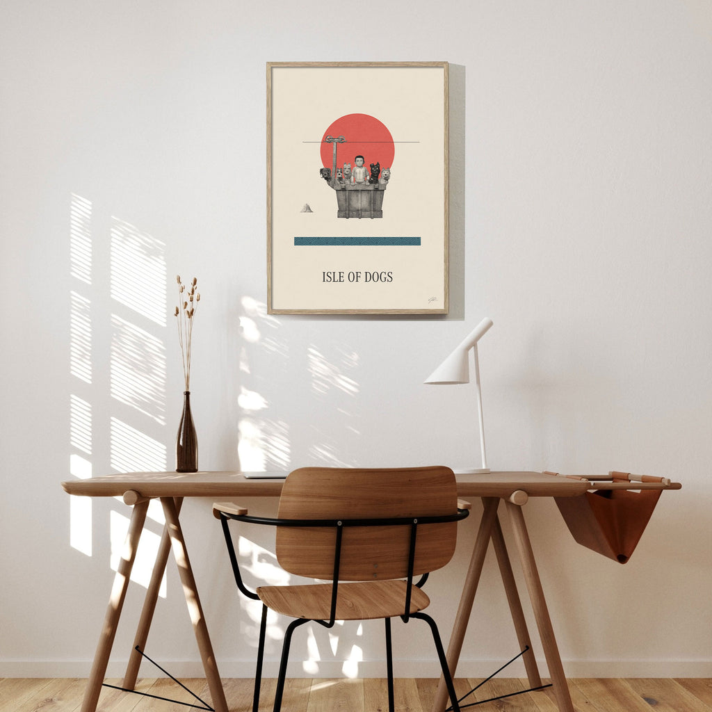 Isle of Dogs Movie Poster Inspired Movie Poster - Mid-Century Wall Art
