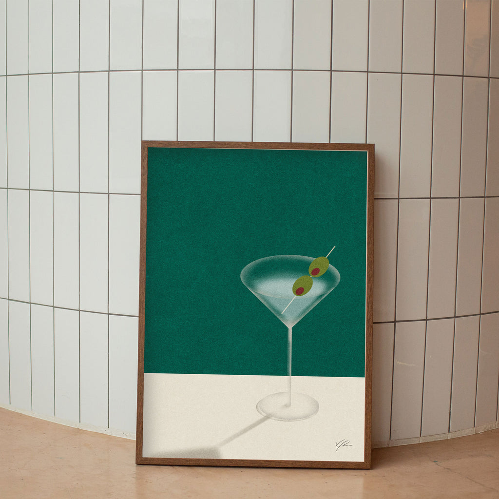 Martini Cocktails Poster Inspired Movie Poster - Mid-Century Wall Art
