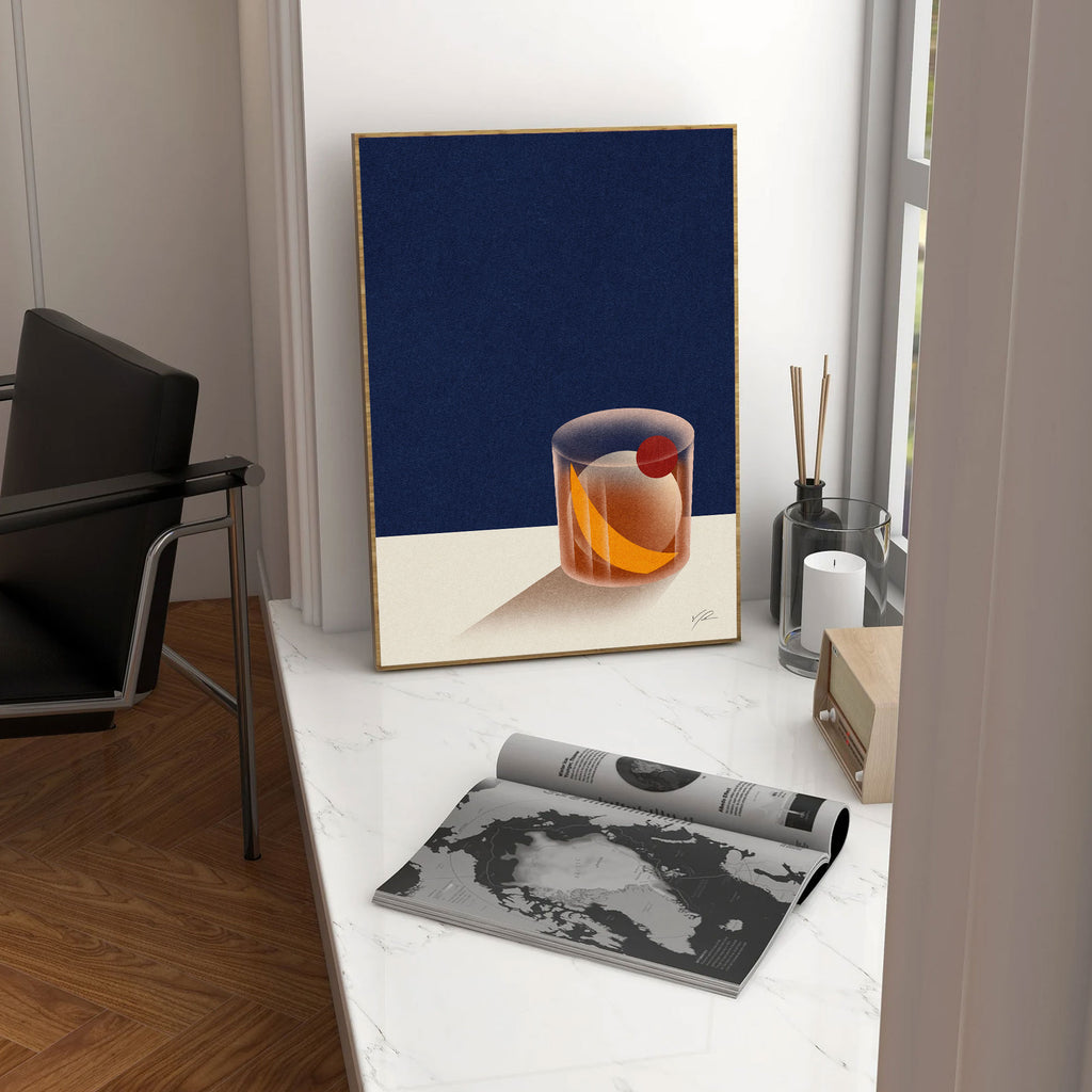 Old Fashioned Cocktail Poster Inspired Movie Poster