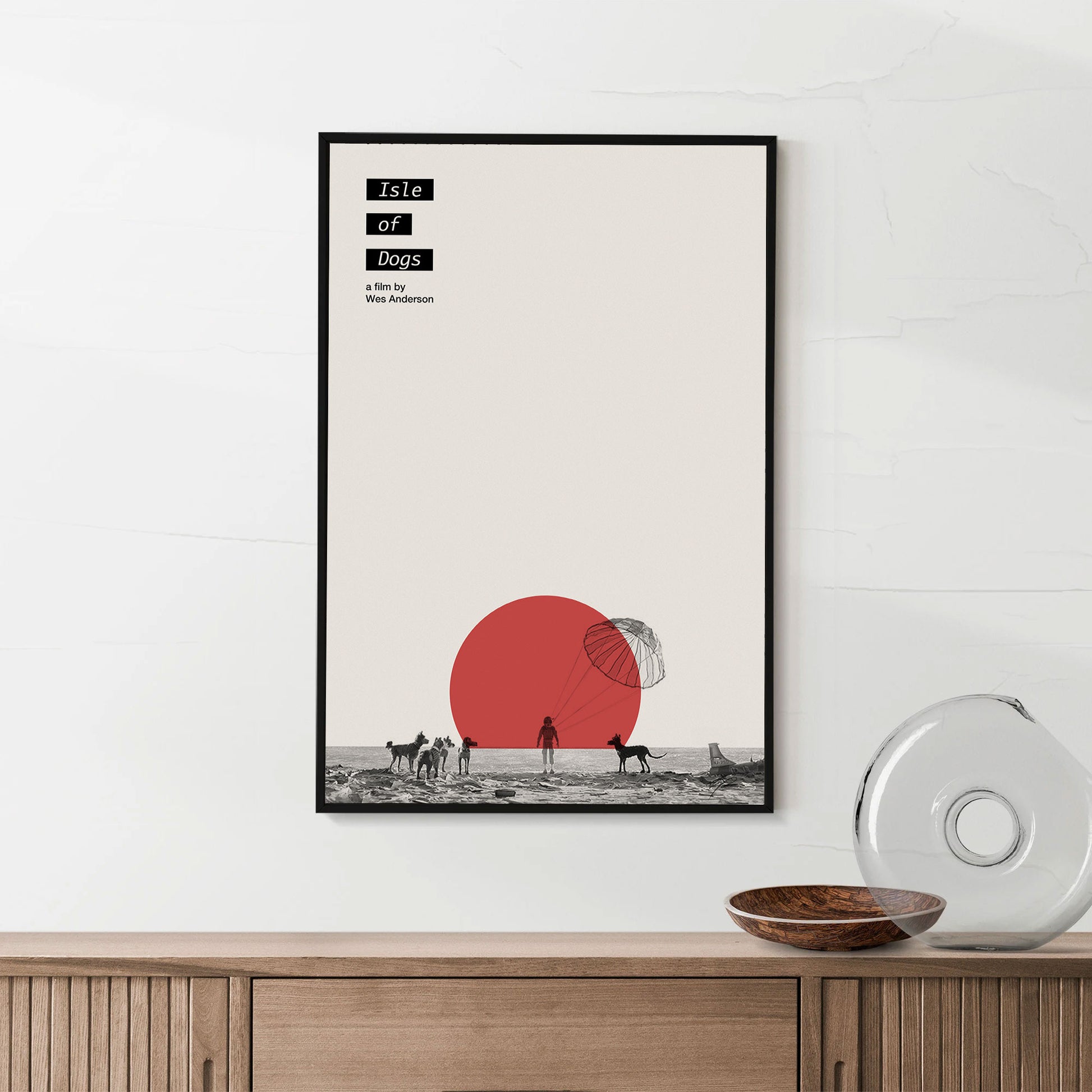 ISLE OF DOGS - poster - film poster, film print, grand Budapest hotel, mid century movie, minimalist poster, movie artwork, movie poster, poster, Wes Anderson, wes Anderson Print
