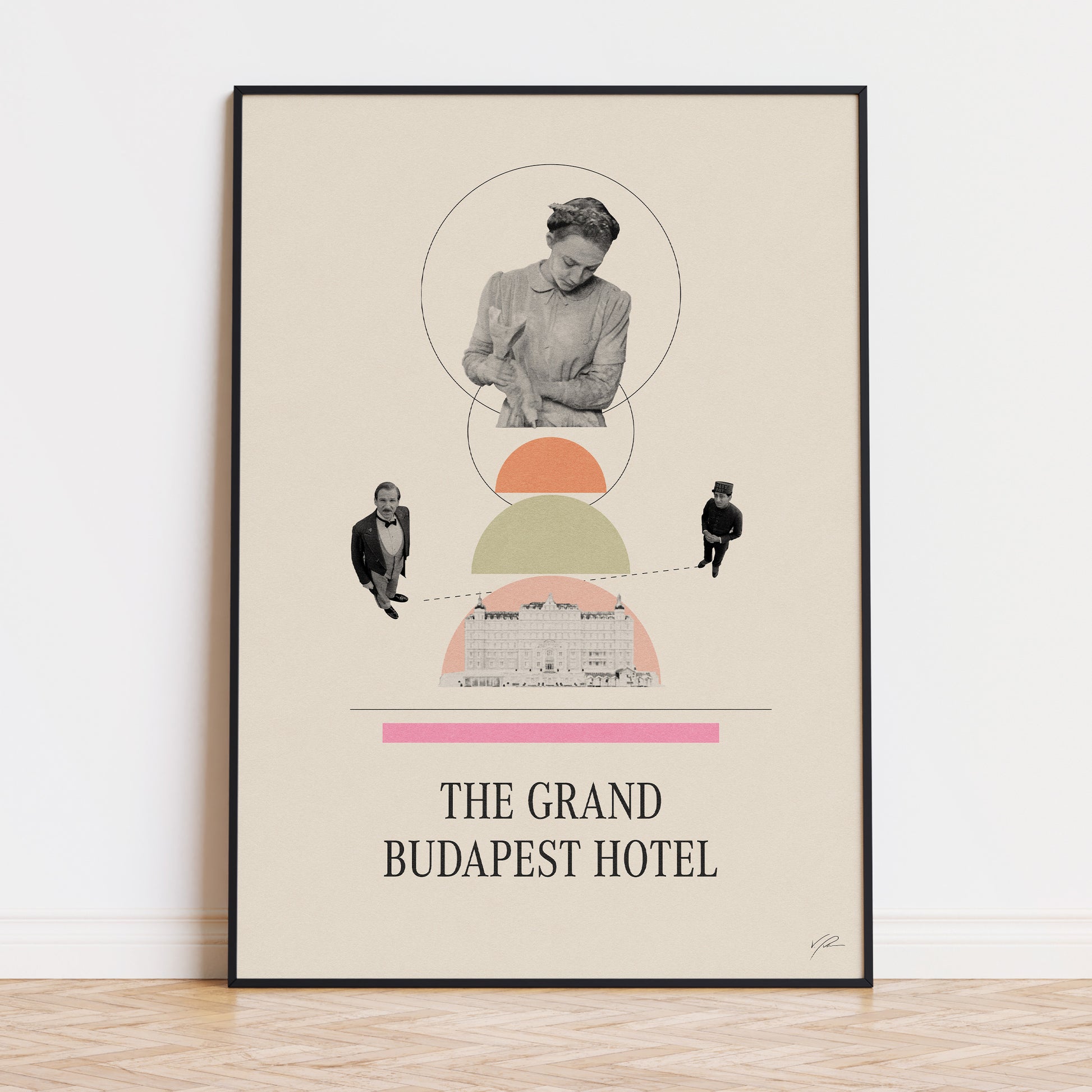 The Grand Budapest Hotel - Poster - alternative movie poster, film poster, grand budapest hotel, mid century movie, minimalist poster, movie artwork, movie poster, redesigned movie poster, wes anderson