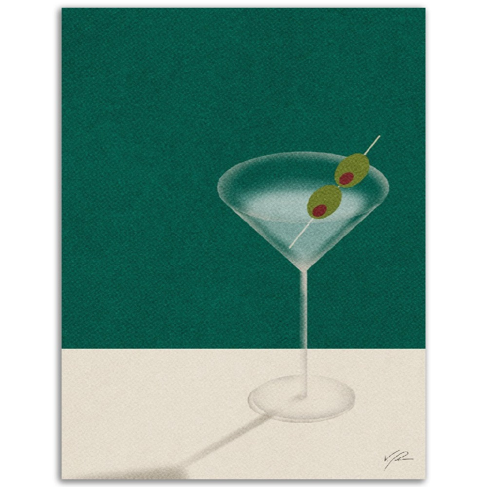 Martini Cocktails Poster Inspired Movie Poster - Mid-Century Wall Art